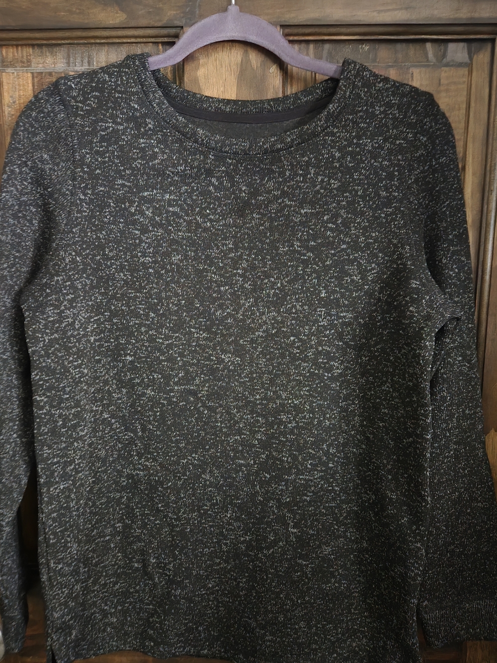 Cuddl Duds Women's Charcoal Speckled Long Sleeve Tee NWOT